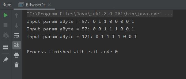 run bitwise or run bitwise or