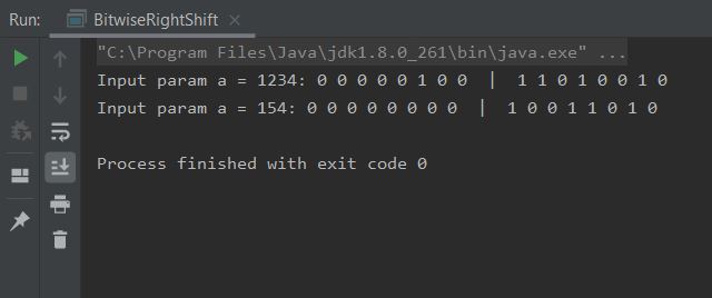 run bitwise right shift run bitwise right shift
