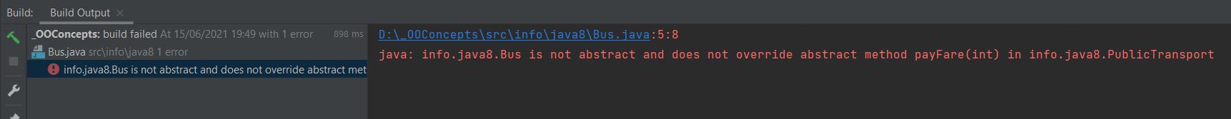 run Bus class implementation run Bus class implementation