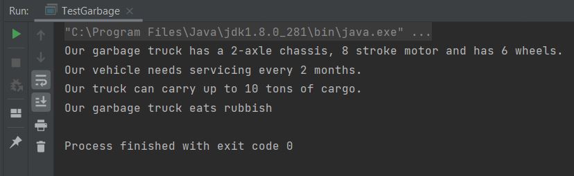 run Garbage class run Garbage class