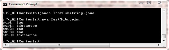 run substring()